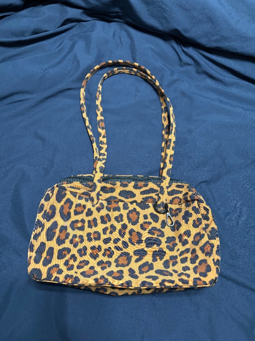 BAGGU Leopard Nylon Bowler Bag